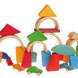 Grimm's 15 Rainbow Coloured Blocks