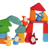 Grimm's 15 Rainbow Coloured Blocks