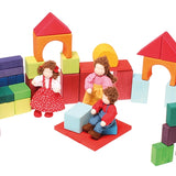 Grimm's 60 Coloured Geo Blocks