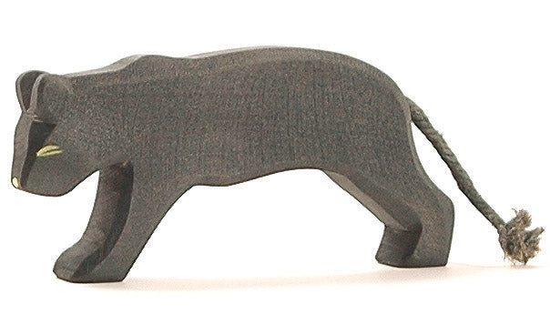 Ostheimer Holzfigur Panther Schwarz – Handgefertigt In Deutschland, Aus Ahornholz, Für Kinder Ab 3 Jahren