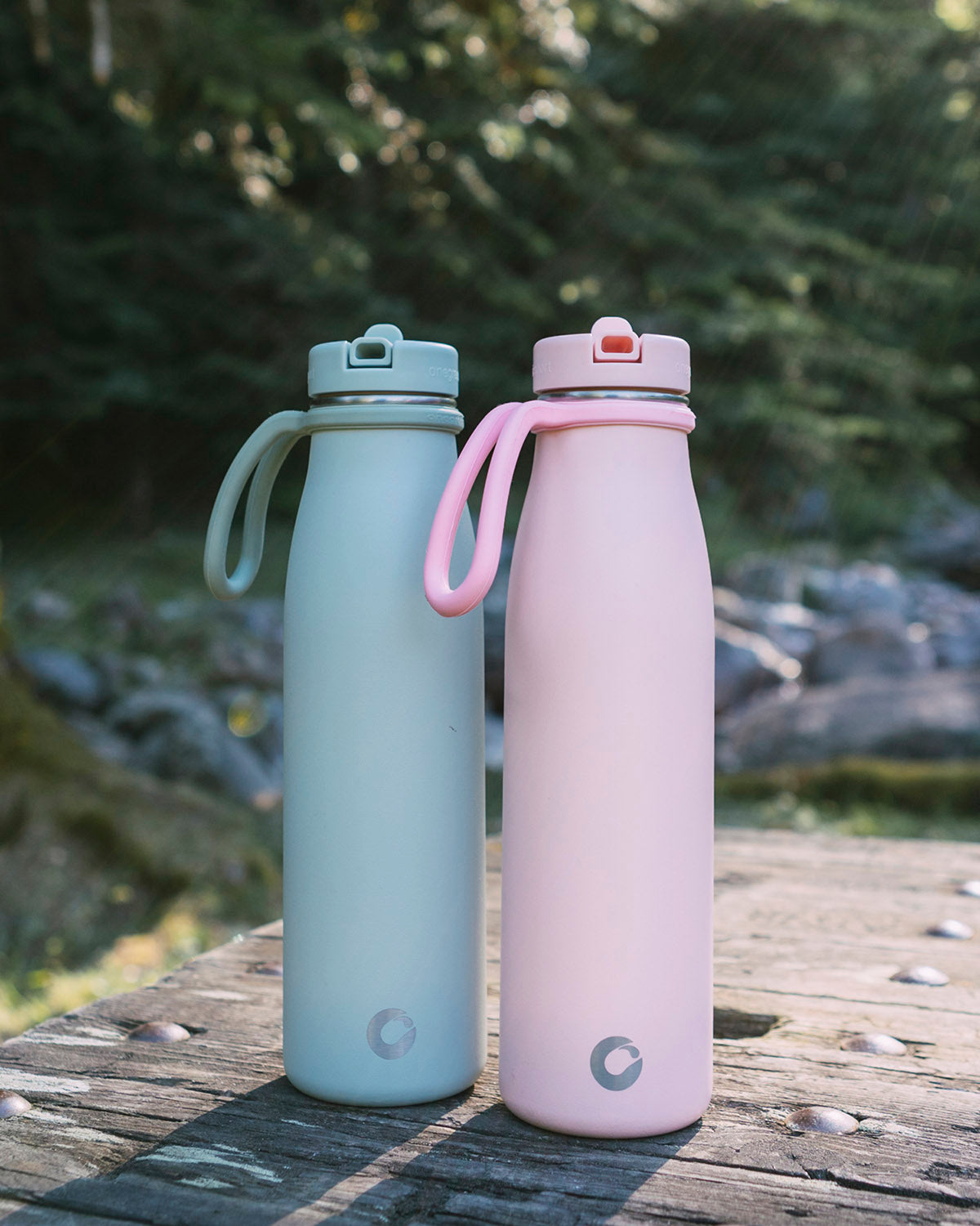 drinking from their One Green Bottle 500ml Evolution Collection Bottle - Sports Cap