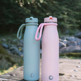 drinking from their One Green Bottle 500ml Evolution Collection Bottle - Sports Cap