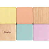 The PlanToys Pastel Sensory Blocks on a plain background.