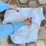 Velcro fastening adult and teen reusable incontinence nappy - comfy, washable and absorbent - for sale at Babipur.