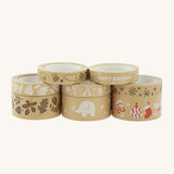 A selection of Babipur Eco Kraft tapes in a stack, on a cream background