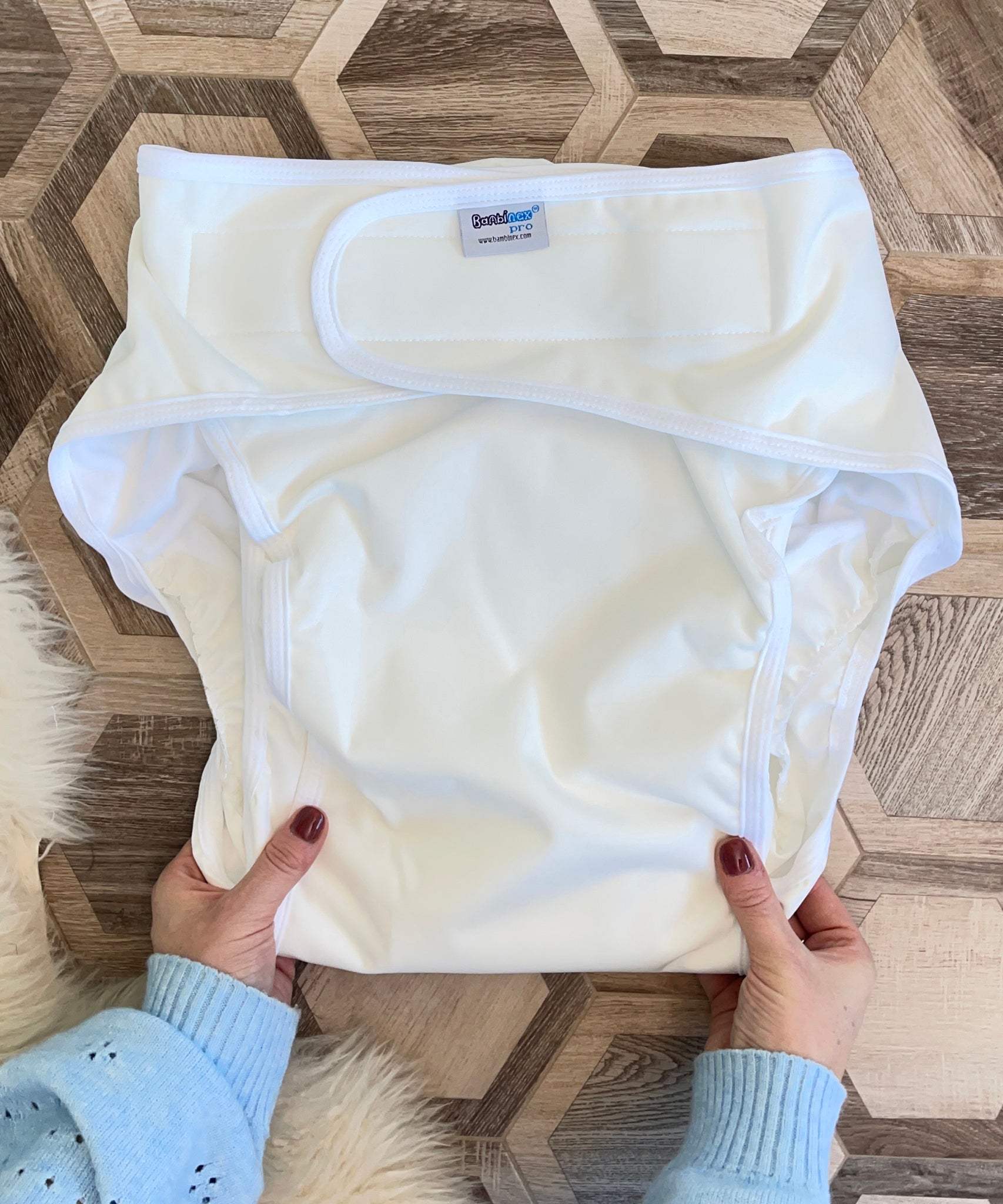 Size 2 teen or Adult Incontinence Washable and Reusable Nappy by Bambinex, available to buy at Babipur.