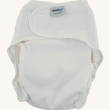 Bambinex adult incontinence nappy available at Babipur in white. Features a velcro fastener.