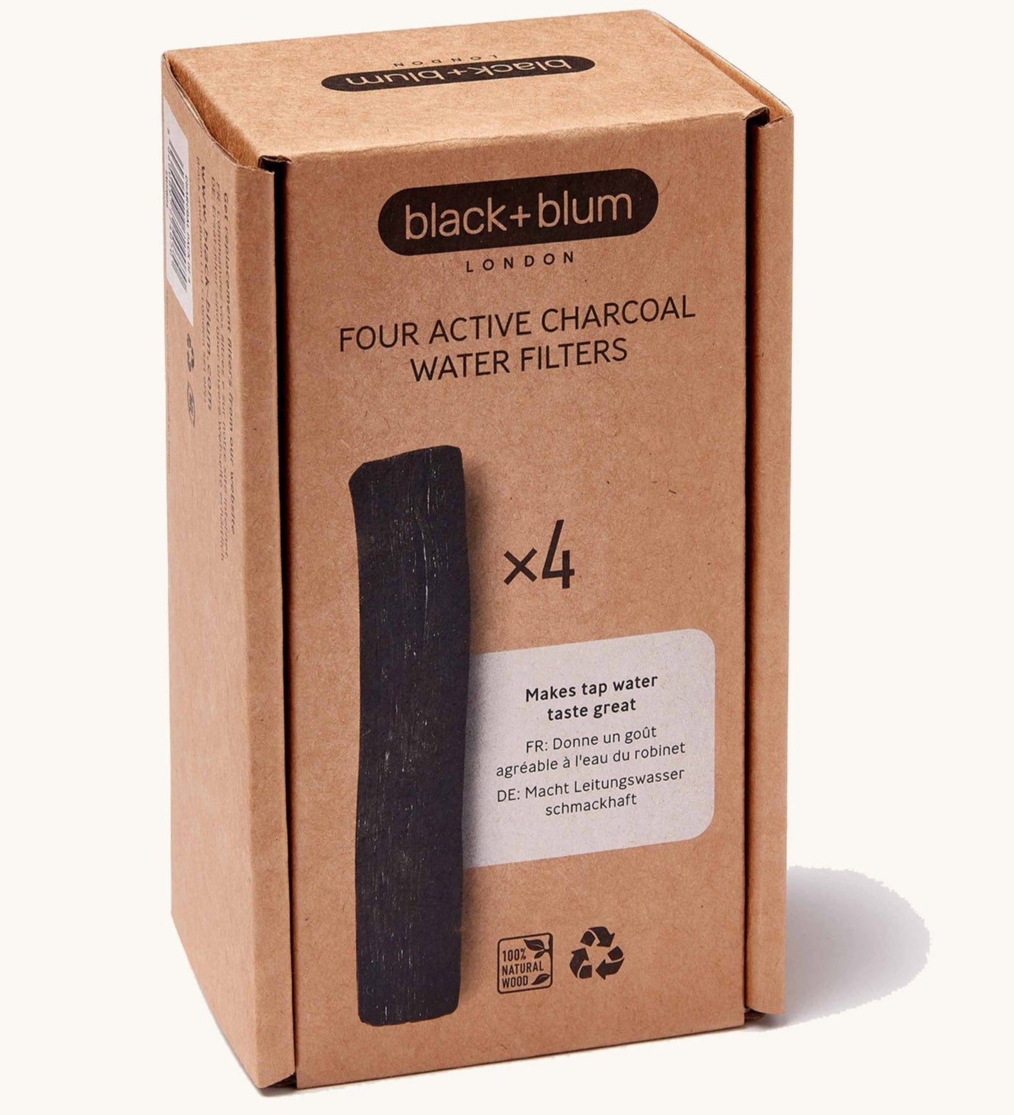Black and Blum active charcoal water filters 4 pack available at Babipur.