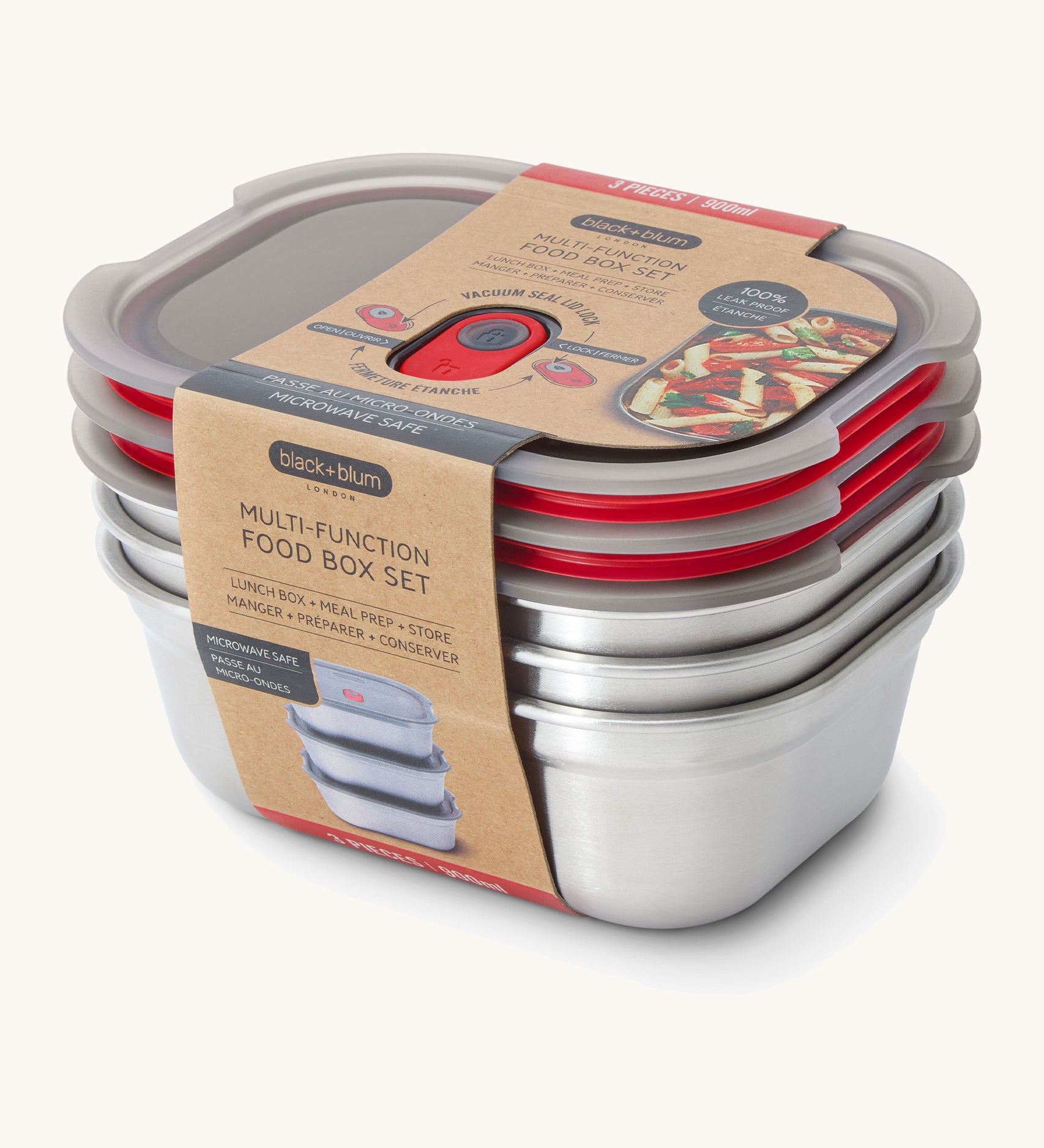 Black + Blum microwave safe, leakproof stainless steel medium lunchbox set available  at Babipur.