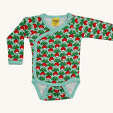 DUNS iconic Radish Scandi all-over print with a light seafoam green background