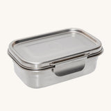 Elephant Box Clip & Seal Lunchbox With Removable Divider - 800ml, showing the clip down side, on a cream background