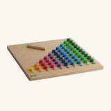 Erzi Toys Counting Peg Board. A wooden board with colourful pegs creates the perfect learning tool for maths based fun
