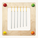Erzi Musical Chimes Wall Board. Create magical sounds with this wall mounted musical chimes board. 6 metal chimes in different lengths, perfect for making music.