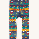 The back of the Frugi little knitted leggings in dragon fair isle available at Babipur.