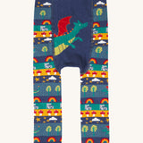 Frugi little knitted leggings in dragon fair isle available at Babipur. A GOTS organic cotton fairytale inspired patterned leggings.