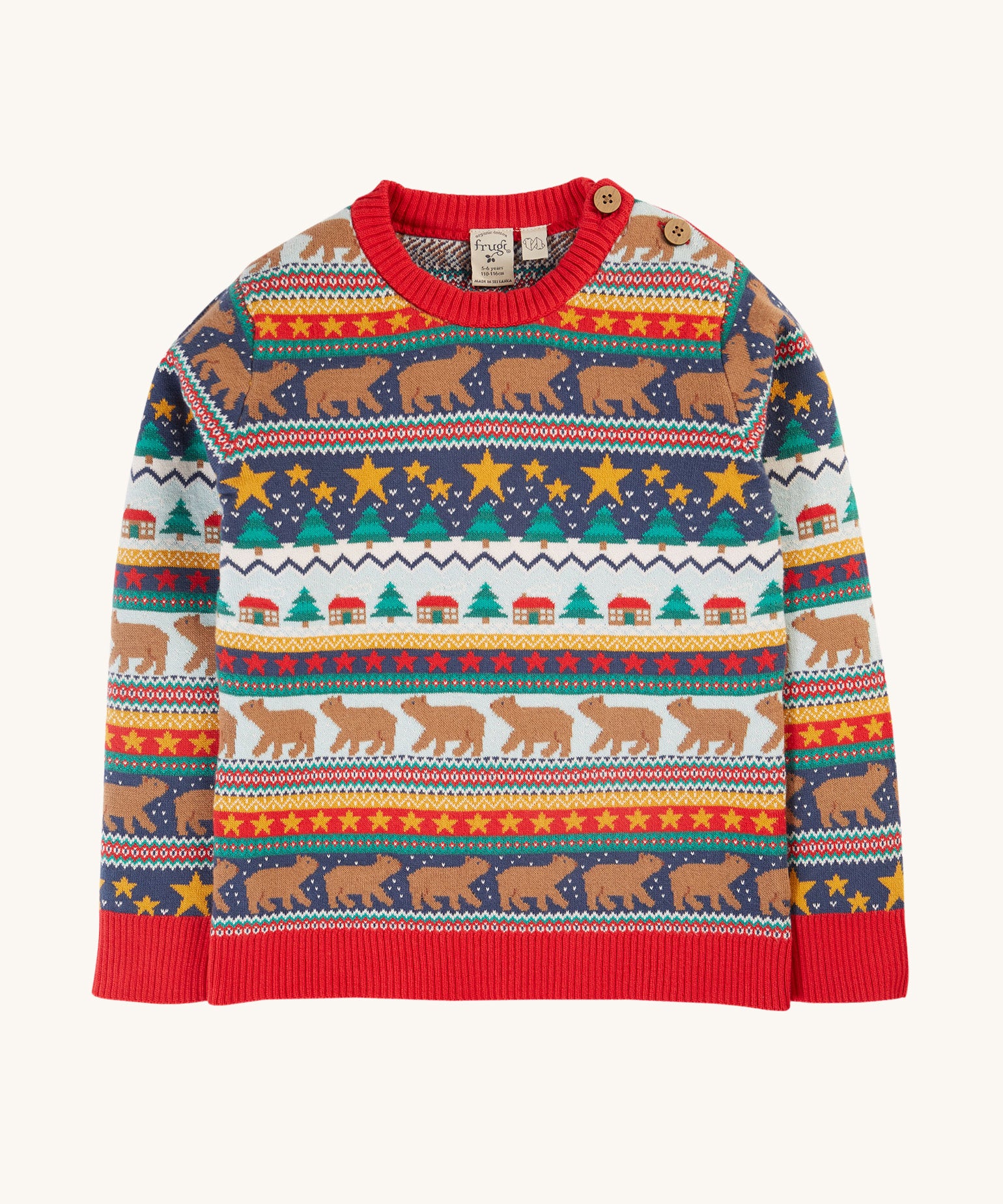 Frugi Forest Fairisle Christmas Jumper Babipur