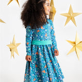 Frugi Party Skater Dress - Enchanted Forest
