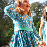 Frugi Party Skater Dress - Enchanted Forest
