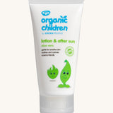 Green People organic children's aloe vera lotion & aftersun in 50ml available at Babipur.