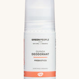 Green People Deodorant 75ml - Quinoa & Prebiotic on a plain background