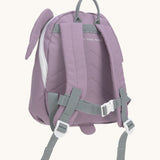 The back of the Lassig kids tiny bunny backpack showing the padded shoulder straps detail