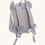 The back of the Lassig kids tiny koala backpack showing the padded shoulder straps detail