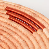 A close up of the copper wire detail, precisely woven to create an extra detail on the bowl