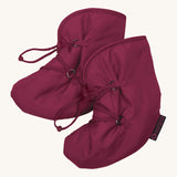 Mamalila Quilted Berlin Booties in berry pink available at Babipur. Warm, padded snow booties for babies
