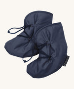Mamalila Quilted Berlin Booties in navy pink available at Babipur. Warm, padded snow booties for babies