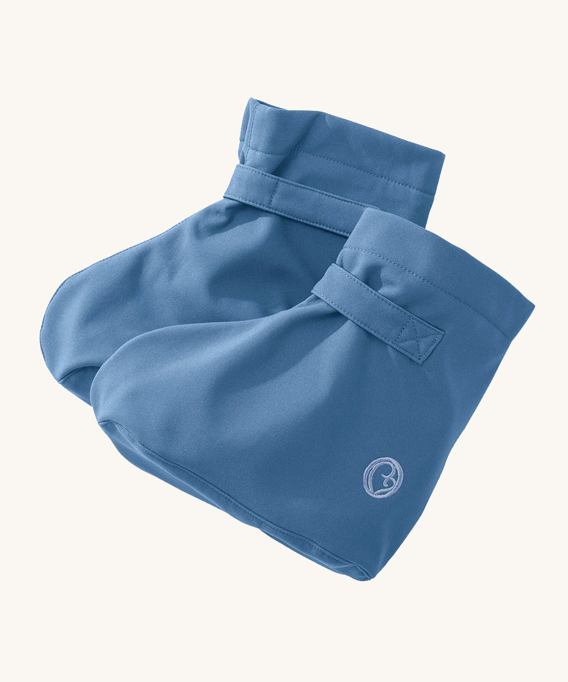 Mamalila shelter rain booties in vintage blue available at Babipur. A light blue waterproof and windproof baby shoe with a velcro tab for a easy fit