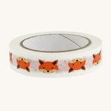Paper tape with a fox design on a cream background.