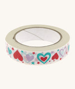 Babipur Eco Paper Tape - Love Heart on a cream background