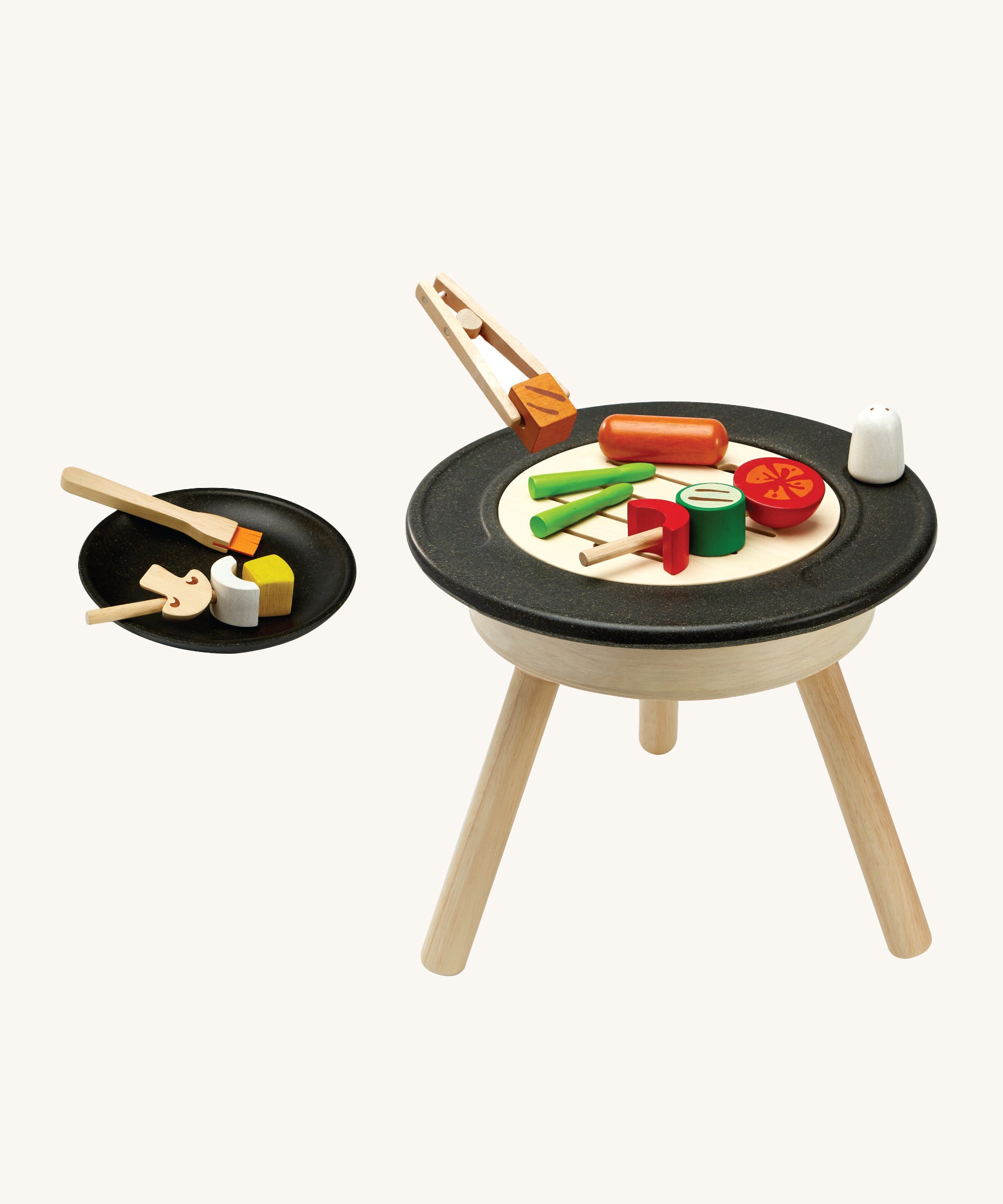 PlanToys Wooden BBQ Play Food Set – Babipur - Main Image
