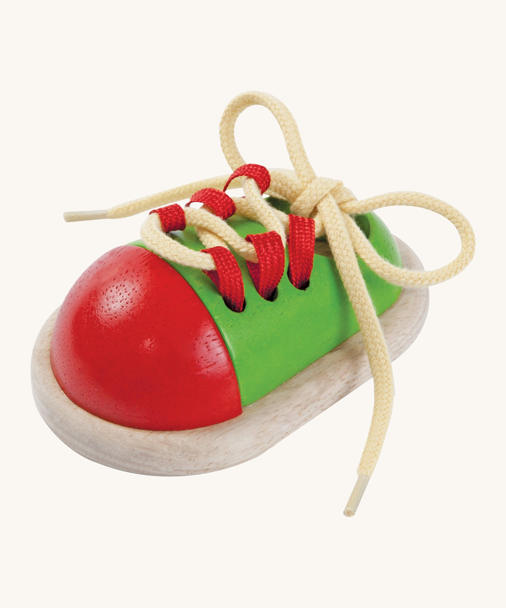 Plan Toys Tie-Up Shoe Wooden Lacing Toy – Babipur