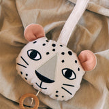 The Roommate Musical Baby Mobile - Leopard on a light grey blanket