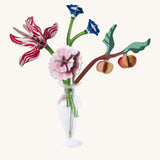 Studio roof small Dutch masters inspired bouquet decoration available at Babipur displayed in a glass vase