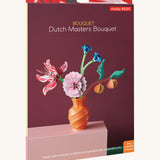 The cardboard packaging for the Studio roof small Dutch masters inspired bouquet decoration available at Babipur