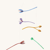 A Studio Roof cardboard Cordelia floral art mobile set available at Babipur. A multicoloured DIY cardboard floral mobile that hangs by string