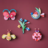 A group of wall decorations from the collaboration with Studio Roof and Zoe Miller available at Babipur.