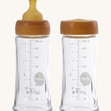 Hevea Wide Neck Glass Baby Bottles 2 Pack - 250ml