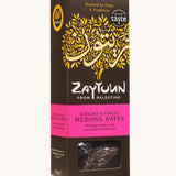 Zaytoun Jericho's Finest Medjoul Dates - 250g box on a plain background