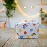 Babipur Rainbow Elephant Gift Wrap