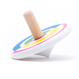 Bajo wooden Colourful Semi Circles Spinning Top toy. These heirloom quality toys by Bajo are part of a wide range of wooden toys available here at Babipur.