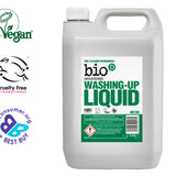 Bio D vegan friendly natural fragrance free washing up liquid on a white background