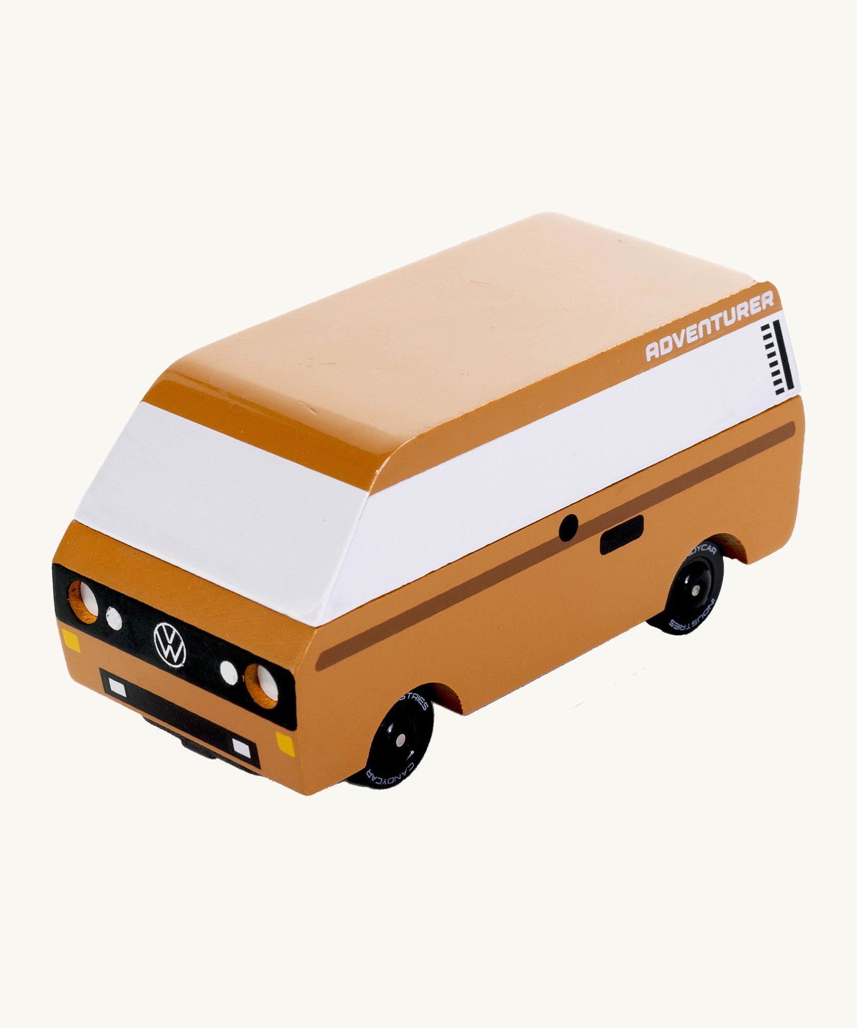 CandyLab Volkswagen T3 Campervan in brown - front view.