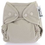 The Close Parent Pop-In reusable cloth nappy with popper fastenings, in cloud grey