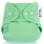 The Close Parent Pop-In reusable cloth nappy with popper fastenings, in mint green