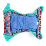 The Babipur exclusive Close Pop-in reusable nappy with velcro closures, in a clyd print