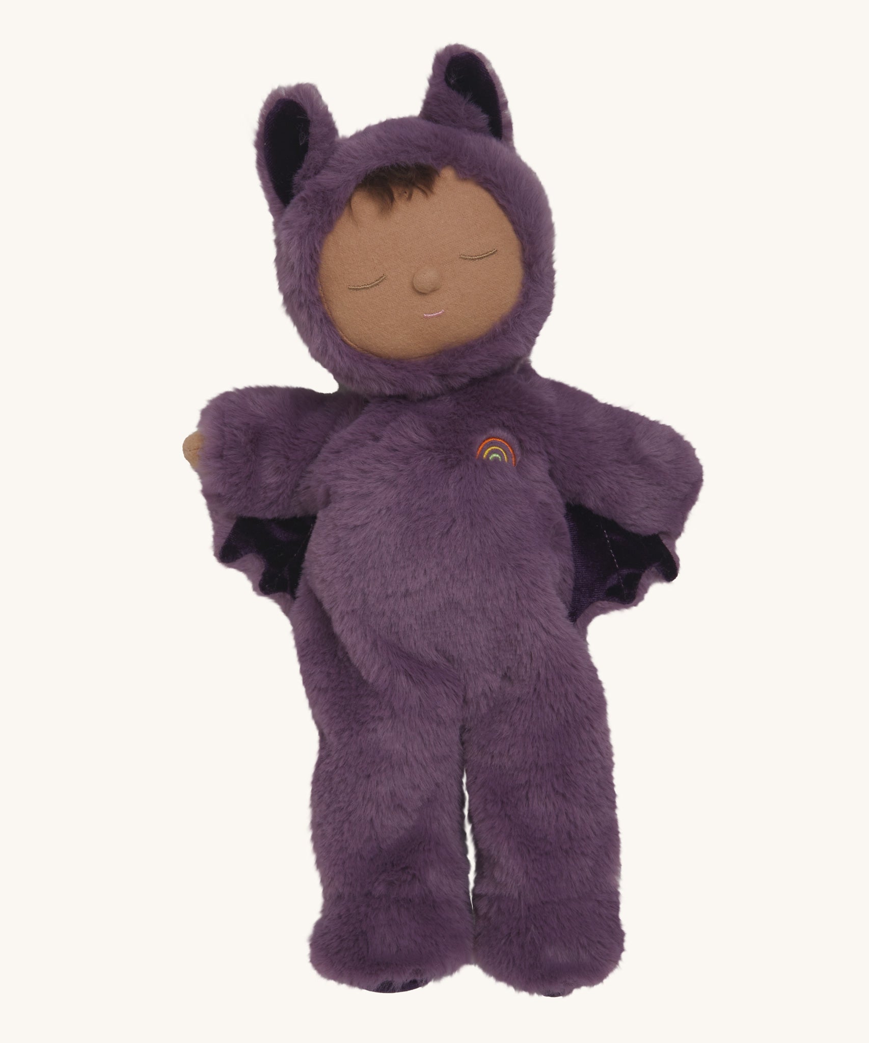 Olli Ella Pip Bat Cozy Dinkum Doll. This purple coloured soft toy is part of Olli Ella's Halloween collection available here at Babipur.