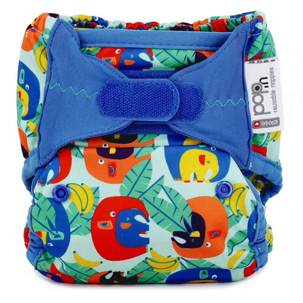 The Close Pop-In x Babipur exclusive reusable nappy wrap, in a Babipur Cwtch print